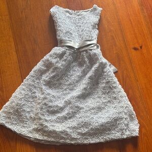 Elegant Silver Kids Dress